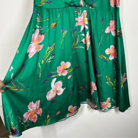 Persona by Marina Rinaldi Green Floral Dress Size 22 - Picture 4 of 8
